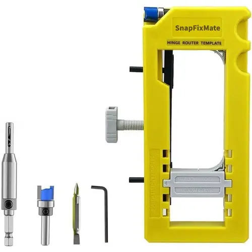 GJANSH Door Hinge Jig, Hinge Installation Kit, Door Hinge Router Template With Non-slip Pads Removable Inserts for Outdoor Camping, Daily Household