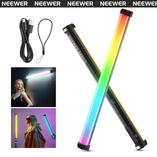 NEEWER Magnetic Handheld RGB LED Light Wand, Dimmable Video Light with CCT HSI FX Modes for Photography, Vlogging & Live Streaming