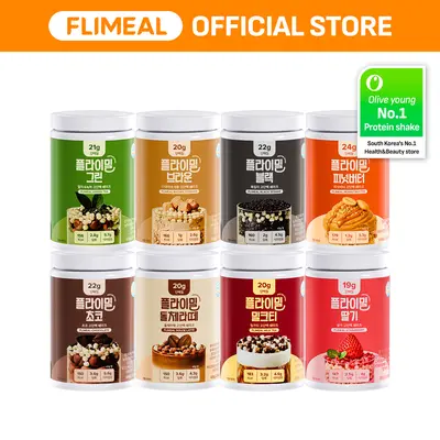 [Fullight Official] Flimeal Protein Shake – High in American-Made Protein, Low Sugar, Keto-Friendly Meal Replacement with Crunchy Protein Crisps, 22.22oz, 14 Servings Drink Mix Pre Workout Drink Flavor