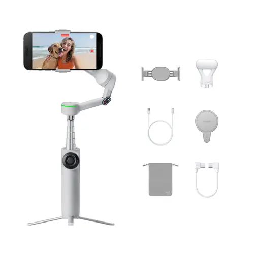Insta360 Flow 2 Pro Creator Bundle - Fold-and-Go 3-Axis Gimbal Stabilizer & Support for Content Creators, 200+ App Compatibility, Multi-Person Tracking, 360° Pan Control, 4-in-1 Self-Stick Tripod, Portable iPhone/Android Smartphone Accessory, Creatorpicks