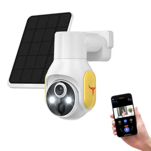 Q50-4G Wireless Solar Panel Security Camera & System, 1080p Full HD, 4G LTE Cellular, AI Smart Motion Sensor, Pan Tilt, 2-Way Audio, 24/7 Night Vision, Included SIM Card, Verizon/AT&T/T-Mobile Compatible, No WiFi Needed, IP65 Weatherproof