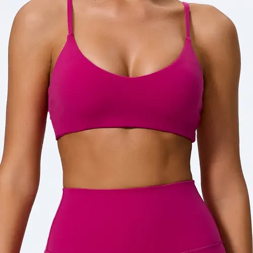 Women's Ultra-Soft Fabric, Tight-Fit Backless Yoga Top, Removable Pads, Ideal for Running & Fitness, Casual Daily Wear, Yoga Bras