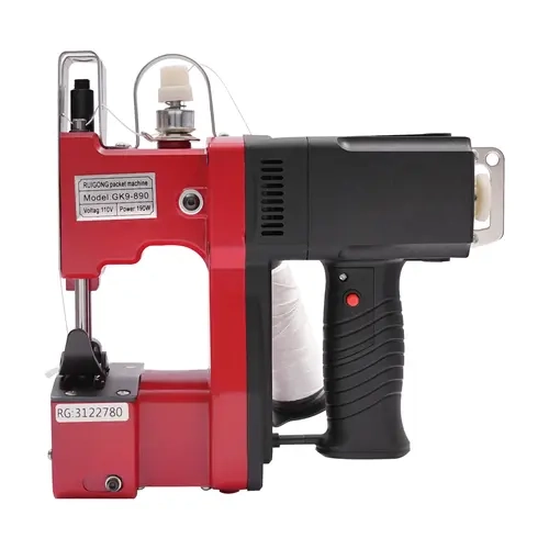 Industrial Heavy-Duty 190W Bag Sewing Machine (1×GK9-890 Main Unit Complete Kit) - 6mm Thick Material Sealer, High-Speed Seal, 25×25×8cm, 2.9kg, Power Cord, Machine Needle Set for Warehouse, Business, Factory Packaging Focus, Aluminum Alloy, Adjustable St