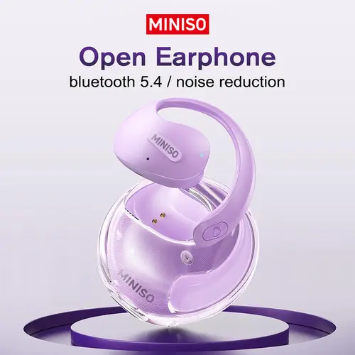 MINISO X15Pro Wireless Sport Headset - Bluetooth 5.4 Plastic Wireless Earbuds, HIFI Audio, ENC Noise Cancellation, Sweat-Proof, Remote Control for Mobile, Electronic Devices (PC & Laptop)