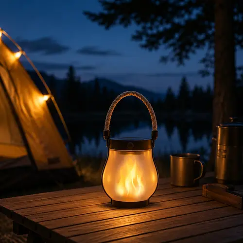 BougeRV 5.5in Solar-Powered Wireless Flickering Flame Lantern - 2025 Upgraded, High-Capacity Battery, Waterproof, 8h Runtime Glow, 8 Hours Beautiful Elegant Outdoor Garden Lighting for Patio, Halloween Decor