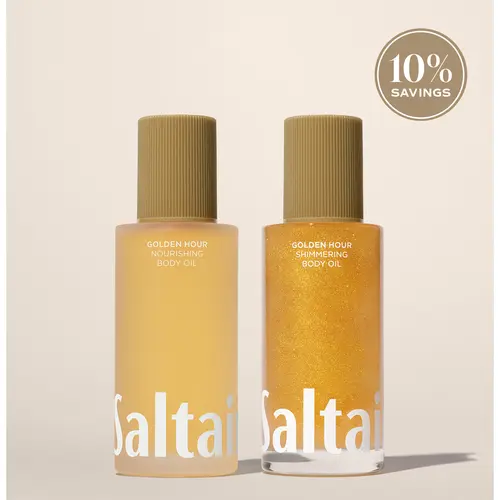 Saltair Golden Hour Shimmer + Glow Body Oil Duo - Shimmering Body Oil + Nourishing Body Oil