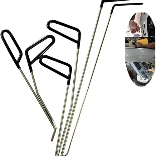 6-Piece Auto Body Repair Tools Set - Portable Auto Repair Supplies, Dent Puller Tool with 6 Rods for Car Door Dings & Hail Damage Fix