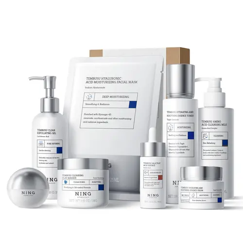 NING DERMOLOGIE Singapore Tembusu Essence Skincare Gift Set|Amino Acid Cleanser+Cleansing Clay Mask+Exfoliating Gel+BesagerasiaSC Essence Toner + Anti-Wrinkle Essence Cream + Salicylic Acid Serum + Firming Eye Cream + Hyaluronic Acid Mask #gift ideas