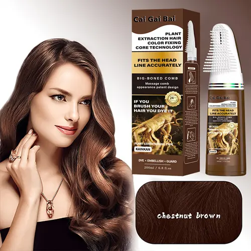Hair Dye Home Use Dye Comb Integrated Convenient Hair Dye Cream Long-lasting Color No Color Fading Plant Essence No Damage to Hair Ash Brown Ash Blonde Highlights Mild Haircare