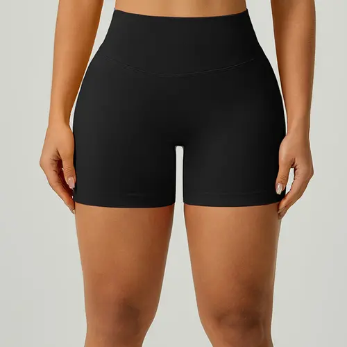 Women's Seamless High Waist, Sporty Tight-Fit Running Workout Pants, Moderate Stretch Kint Fabric for All Seasons, Athletic Wear Active Shorts, Workout Clothes Women