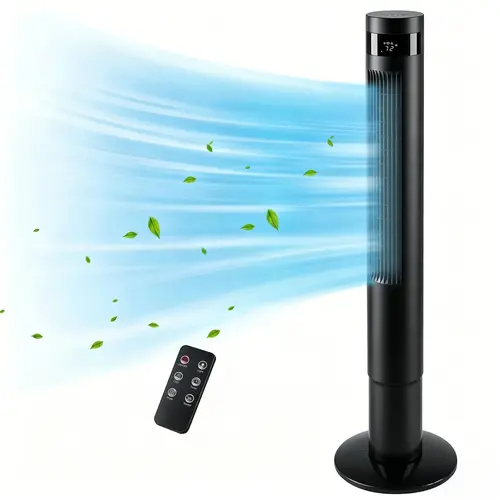 【BackToSchool】43-in Compact Automatic Portable Tower Fan - Quiet Standing Fan with Built-in Remote Control, 12-Hour Timer, 85° Wide Angle Oscillation, Auto Power Off, 3 Operation Modes, Multi-Control for Home Office Use, Fans Portable, Tower Fans