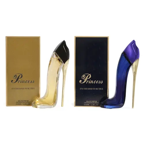 Women's Perfume Bundle - Princess High Heels Gold and Princess High Heels Blue- Spray Perfume Eau de Parfum for Women 85ml/2.9fl.oz.