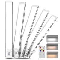 Upgraded Motion Sensor Ceiling & Under Cabinet Lights with Remote, 52LED 2000mAh USB Rechargeable Magnetic Dimmable Smart Lamp for Kitchen, Stairs, Wardrobe, Closet, Hallway, Porch, Garage #Summervibes