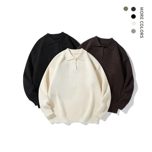 SAND SOUND Men's Fitted Preppy Classic V-Neck Plain Solid Lightweight Long Sleeve Knitting Sweater - Polyester Fabric, Fashion Unisex 18-35 Fit, Men's Gift Ideas, Hand Wash Only, Spring Menswear Top