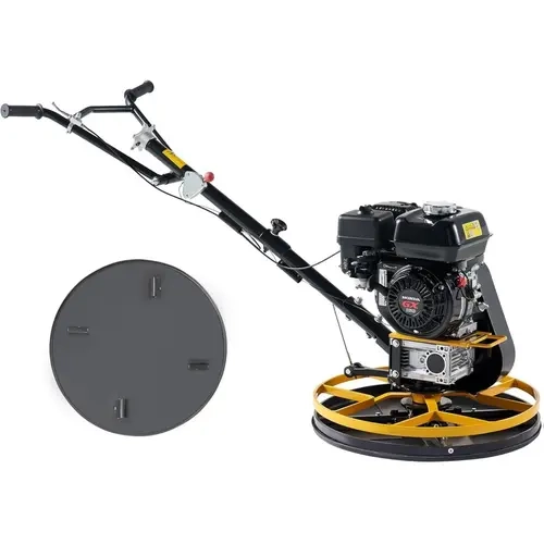 AMERLIFE Walk-Behind Gas-Powered Power Trowel Tool Kit with Tool Box, 24/35in Sizes, 5.5HP Honda Engine, Float Pan, 4 Hardened Steel Blades, 0–28° Texture Set, Portable Handle, Safety Push Rod, Heavy-Duty Commercial Concrete Finishing Screed