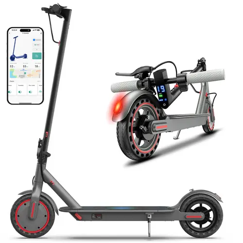 SummerVibes AOPO Unisex Adult Aluminum Motorized Scooter - 350W Motor, 19 MPH Top Speed, 36V Battery, 16 Mi Range, Foldable, IP65 Waterproof, Comfortable Seat, App Control, Dual Braking, 14.8 kg, 11L Storage Space, Micromobility Solutions, Ideal Gift
