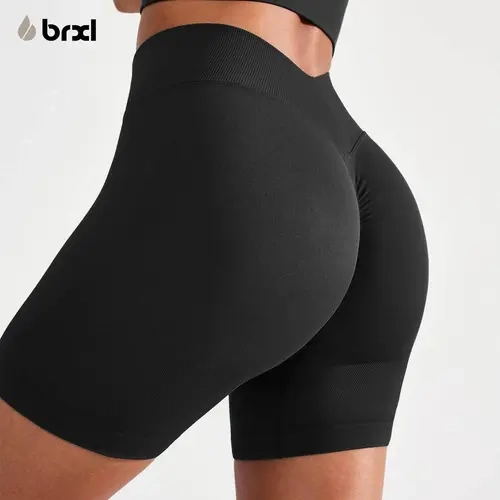 BRXL BrxlGrit Women's High Waisted Tummy Control Quick Dry Shapewear Shorts - High Stretch Soft Activewear for Gym, Active Lifestyle (Green)