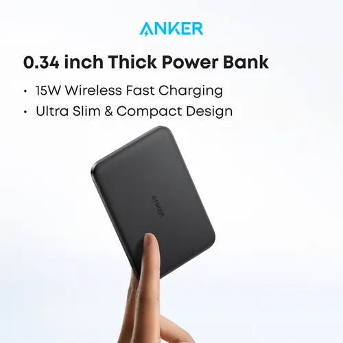 【Magnetic Power Bank】Anker Nano 5,000mAh Magnetic Power Bank, Qi2 15W Max Wireless Portable Charger, Ultra-Slim MagSafe-Compatible Battery Pack for iPhone 17-12#DealsForYouDays