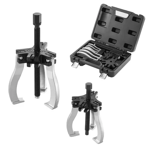 【toolupgrade】VEVOR Gear Puller Set,3" and 7" Puller Kit3 Jaw Gear Bearing Flywheel Pulley Removal Tool2 or 3 Reversible Jaws Wheel PullerVertically and HorizontallyExternal and Internal2-Piece, Toolkit, Mechanic Tools, Vehicle Accessories