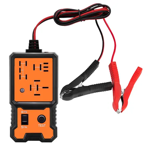 12V Portable Handheld Automotive Relay Tester Holder with Battery Clips - Plastic Diagnostic Tool for Car/Truck Repair, Easily Diagnose and Test Relays, Fast and Accurate Results, Father's Day Gift