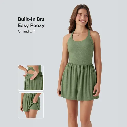 Halara Padded 2-in-1 Romper with Pockets-Easy Peezy Edition