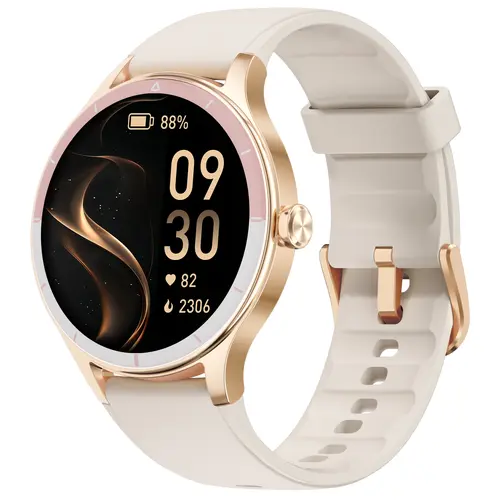 TOOBUR Women's Touchscreen Smart Watch - Wearable Wristwatch, Compatible with Android Phones & Watches for iPhone, Call Answering/Making, Fitness Tracker with Step Counter, 100 Sports Modes, IP68 Rated Waterproof, Heart Rate/Sleep Monitor, Back to School