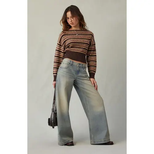 Pacsun Women's Sloane Low Rise Ultra Baggy Jeans Light Blue Tint