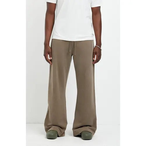 Pacsun Men's Brown Fleece Baggy Bootcut Sweatpants