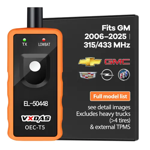 [For GM Vehicles Only]VXDAS EL-50448 TPMS Relearn Tool, OEC-T5 Car Tire Sensor Reset & Activation Tool for GM, Buick, Chevy, Cadillac Series Vehicles (GM-Only Compatibility), Cars Accessories tiktokshopspringglowup #Summervibes,car accessories