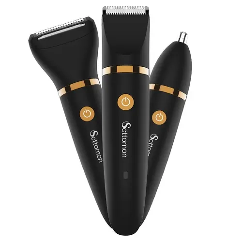 Men's 3-In-1 Multi-Function Body Hair, USB-C Rechargeable Waterproof Grooming Kit for Beard, Sideburns, Nose Hair, Perfect Gift for Fathers and Boyfriends Multifunctional Hair Trimmer