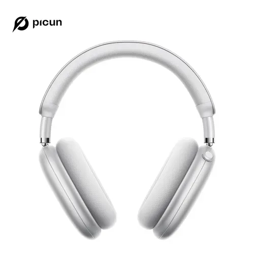 Picun F8 Pro Wireless Over-Ear Oval Bluetooth Headphones - 52dB Active ANC, ENC Noise Cancelling, 5 Smart Mics, Detachable Fabric Ear Cushions, Dual Device BT Connection, Custom Electronic Audio, Remote Control, Laptop/Phone Accessory