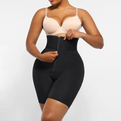 Shapellx AirSlim High-Rise Nylon Shapewear Shorts for Women, All Seasons, Active Use Workout Shaping Waistband Bottoms