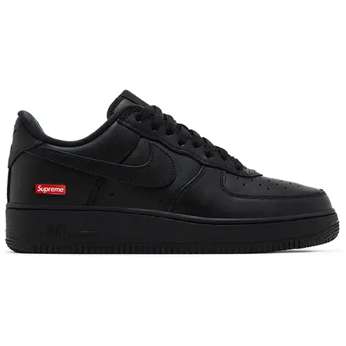 NIKE Men's Air Force 1 Low Supreme Black Classic Casual Sports Shoe Men's Basketball Footwear (SKU: CU9225-001）