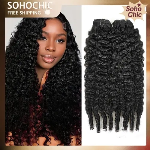 [Special Offer] STERLY 16A 100% Raw Virgin Brazilian Human Hair Burmese Curly Bundles Unprocessed Remy Hair Weave Sew In/Quick Viral Hair Bundles Beginner Friendly Body Wave Bundles Natural Black Water Wave Bundles #tiktokshopstockup
