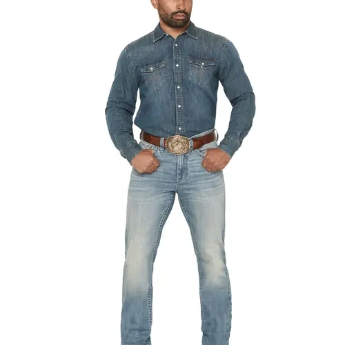 Cody James Men's Men'S Rattler Wash Wyatt Slim Bootcut Stretch Denim Jeans - Cjfa25j08-Mdw