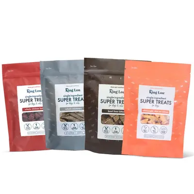 King Lou Pets Cat Treats Bundle – Soft Treats, Freeze-Dried Raw Snacks, Omega-Rich | Taurine Support for Skin & Coat Health | 100% USA Sourced, All Natural, Minimally Processed Pet Products