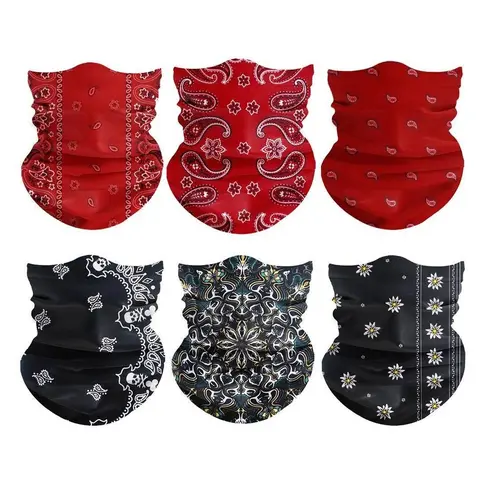 Yeomoo 6Pcs UV Protection Cooling Neck Gaiter Set  Summer Must-Have! Neck Scarf + Face Mask + Balaclava + Headband + Head Wrap for Men & Women. Seamless, Breathable for Motorcycle, Biking, Fishing, Outdoor Activities. Stay Cool Under Sun summerwins