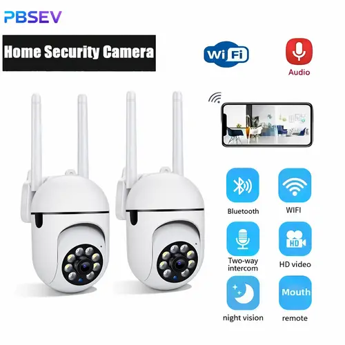 PBSEV Smart Home Security Camera, 1080P resolution, 911 alarm security system, panoramic HD PTZ indoor camera with color night vision, motion detection, two-way audio communication, 24/7 recording capability (not compatible with 5G WiFi),father'sdaygifts