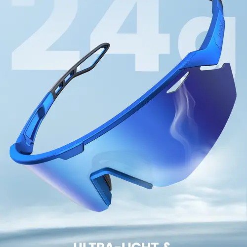 Lamicall XL Wraparound Hyper-Polarized Sports Sunglasses - UV400, Anti-Fog, Ultra-Light TR90 Plastic Frame, Adjustable Fit, Enhanced Vision, Unisex Shatterproof Eyewear, Sunglasses for Women, Built for Cycling and Runs, Outdoor Enthusiasts