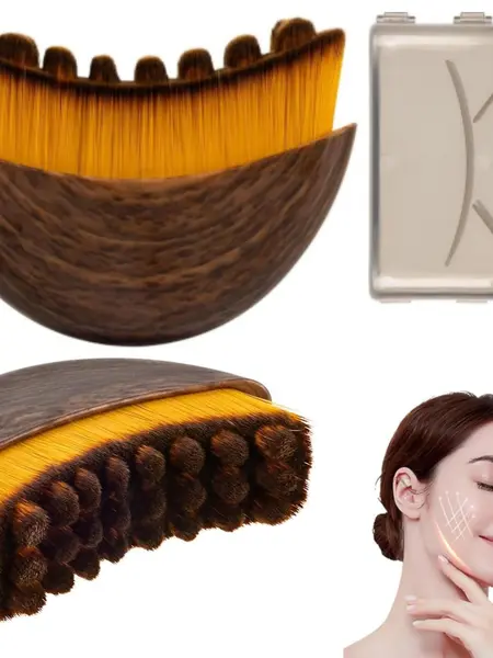 Summervibes Face Lymphatic Contour Brush for Jawline & Chin Sculpting Dry Brushing Massager for Lymphatic Drainage & Facial Fatigue Relief Ergonomically Designed to Fit The Skin Precisely 1PCS Beauty Roller Daily