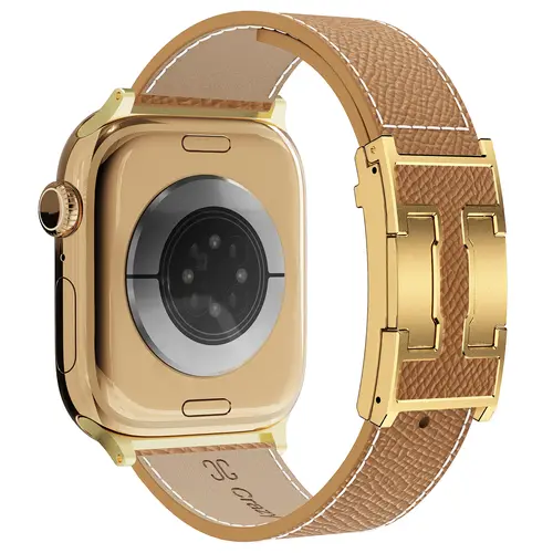 CrazyGrass Women's Fashion leather Watch Band Compatible Bands Suitable For Apple Watch Series 1-11 (38-49mm) with Smartwatch Series Accessories Smart Watch Strap Wrist mothersdaygift [WATCH NOT INCLUDED] Stylish Wearable Accessory