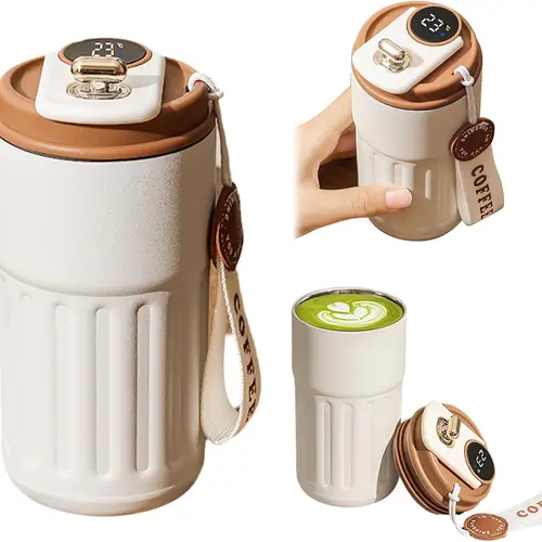 420ml Classic 316 Stainless Steel Tumbler - LED Temperature Display, BPA-Free, Anti-Oxidation, Insulated Cold-Kept Mug, Constant Temperature Flask, Beverage Container for Camping, Birthdays, Reliable Companion