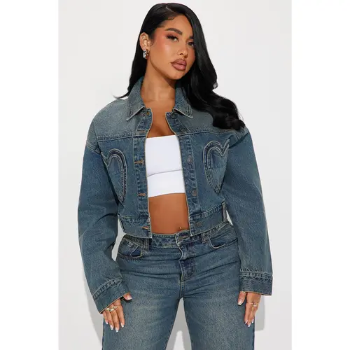 Match Made In Heaven Denim Jacket - Dark Wash