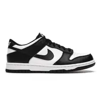 Nike Dunk Low Panda Unisex Kids Grade School (GS) Leather & Synthetic Casual Low Top Lace-Up Basketball Gym Trainer Sneakers CW1590-100