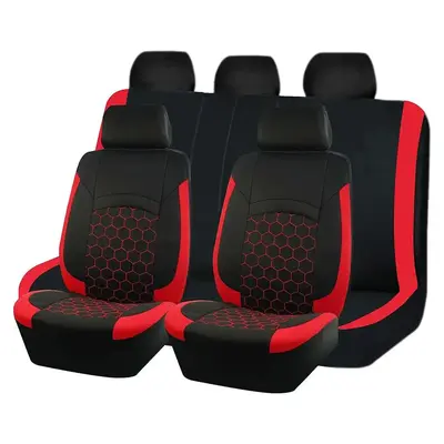 9PCS Car Seat Covers Full Set, Front and Rear Split Bench Seat Covers for Cars, Cushion Mat Pad Universal for Auto Car Vehicle SUV Sedan, Breathable Cloth Non-Slip Vehicle Interior Decoration Accessories - For Mother Father Lover Friend Christmas Gift