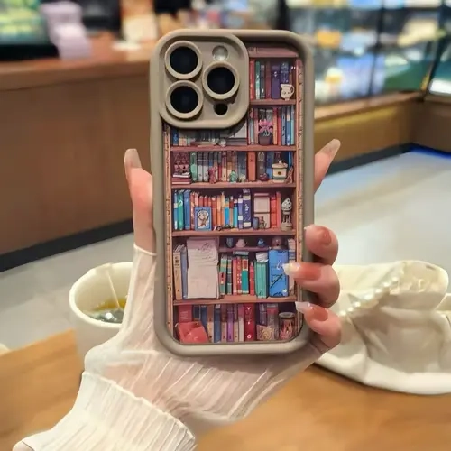Patterned TPU Cellphone Case for iPhone 16,15,14 Pro Max,13,12,11,XR,XS Plus - 1.2mm Heavy-Duty Protective Casing, Shockproof Grip, Non-Slip Coffee-Brown Handheld Devices Accessory