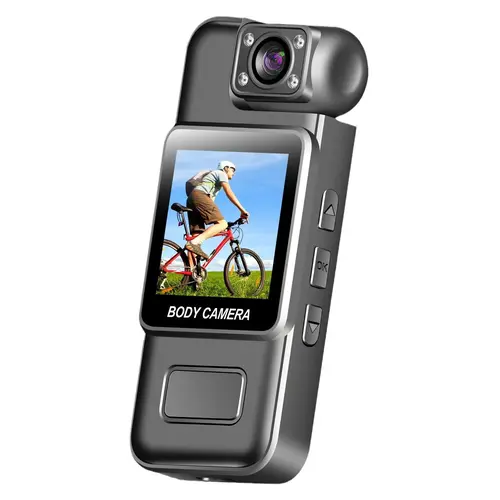 1080P HD Mini Body Camera, Clip-On Portable Cam with IR Night Vision, Loop Recording & Screen Preview, for Outdoor, Vlogging, Daily Use & Law Enforcement, SD Card Not Included