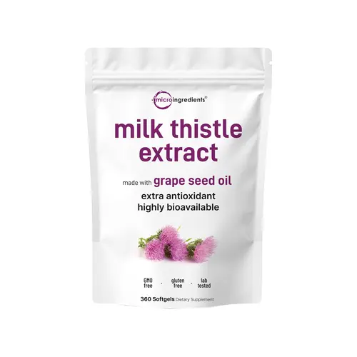 Micro Ingredients Milk Thistle, 360 Softgels with Grape Seed Oil