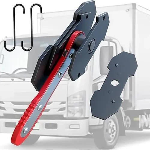Carbon Steel 360° Rotation Ratchet Piston Compression Brake Repair Tool - Ergonomic Non-Slip Metal Tool, 2 Magnetic Plates, 2 Caliper Hangers for Single, Twin, Quad Piston Disc Brake Calipers, Ergonomic Design
