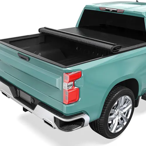 [Fits 2007-2026 Chevrolet Silverado/GMC Sierra 1500 New Body Style, 2007-2019 Chevrolet Silverado/GMC Sierra 2500/3500 HD] 6.6 Ft Bed, Soft Roll-up Tonneau Cover Truck Bed, without Multi-Flex Tailgate